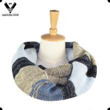2016 Hot Selling Ombre Knitted Stripe Snood Scarf